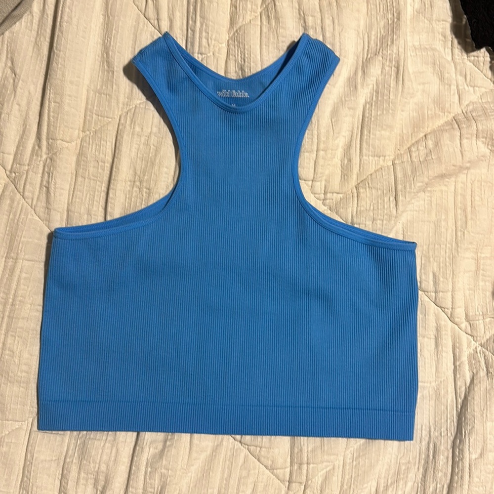 Blue crop top